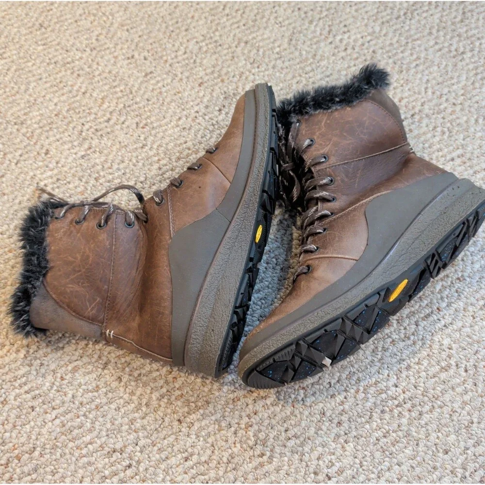 Merrell Tremblant Ezra Boots Womens 9.5 Brown Leather Lace Up Waterproof Vibram